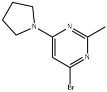4-Bromo-2-methyl-6-(pyrrolidin-1-yl)pyrimidine 结构式