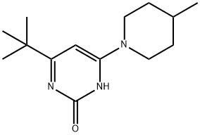 2-hydroxy-4-(4-methylpiperidin-1-yl)-6-(tert-butyl)pyrimidine 结构式