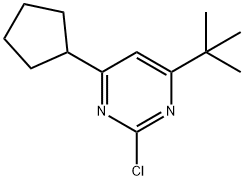 2-chloro-4-(cyclopentyl)-6-(tert-butyl)pyrimidine 结构式
