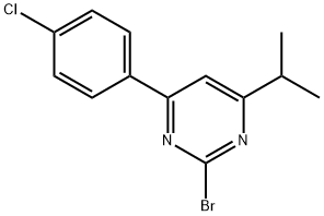 2-Bromo-4-(4-chlorophenyl)-6-(iso-propyl)pyrimidine 结构式