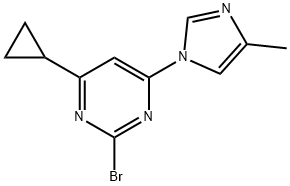 2-bromo-4-(1H-4-methylimidazol-1-yl)-6-cyclopropylpyrimidine 结构式