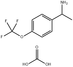 1-(4-(三氟甲氧基)苯基)乙烷-1-胺碳酸盐 结构式