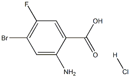 2-氨基-4-溴-5-氟苯甲酸盐酸盐 结构式
