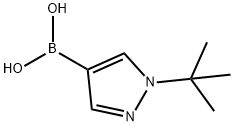 (1-(叔丁基)-1H-吡唑-4-基)硼酸 结构式