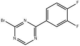 2-Bromo-4-(3,4-difluorophenyl)-1,3,5-triazine 结构式