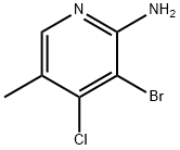 3-BROMO-4-CHLORO-5-METHYLPYRIDIN-2-AMINE 结构式