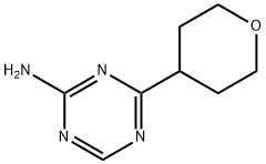 4-(4-Tetrahydropyranyl)-1,3,5-triazin-2-amine 结构式