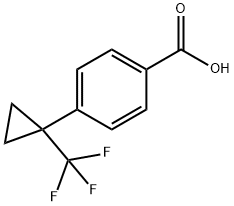 4-(1-(三氟甲基)环丙基)苯甲酸 结构式