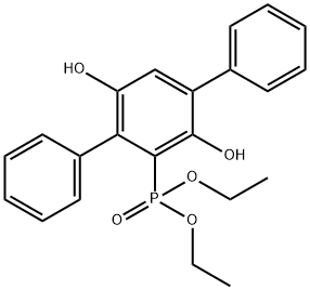 2,5-二羟基-3,6-二苯基苯基膦酸二乙酯 结构式