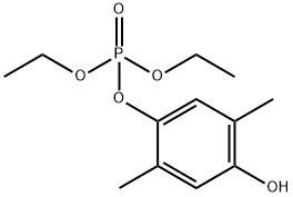 磷酸二乙酯4-羟基-2,5-二甲基苯基酯 结构式
