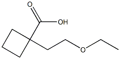 1-(2-ethoxyethyl)cyclobutane-1-carboxylic acid 结构式