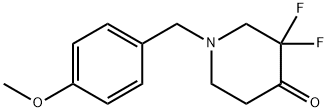 3,3-二氟-1-(4-甲氧基苄基)哌啶-4-酮 结构式