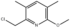 2-氯甲基-3,5-二甲基-6-甲氧基吡啶 结构式