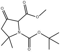 1-(tert-butyl) 2-methyl 5,5-dimethyl-3-oxopyrrolidine-1,2-dicarboxylate 结构式