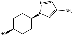 cis-4-(4-amino-1H-pyrazol-1-yl)cyclohexan-1-ol 结构式