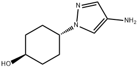 trans-4-(4-amino-1H-pyrazol-1-yl)cyclohexan-1-ol 结构式