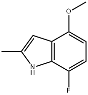 7-fluoro-4-methoxy-2-methyl-1H-indole 结构式