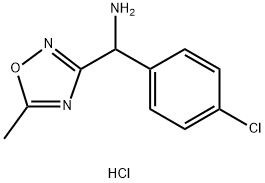 (4-氯苯基)(5-甲基-1,2,4-噁二唑-3-基)甲胺盐酸 结构式