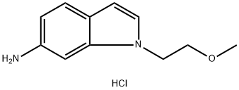 1-(2-甲氧基乙基)-1H-吲哚-6-胺盐酸 结构式