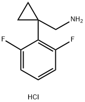 1-(2,6-二氟苯基)环丙烷-1-甲胺盐酸盐 结构式