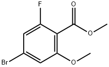 4-溴-2-氟-6-甲氧基苯甲酸甲酯 结构式