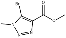 1-甲基-5-溴-1H-1,2,3-三唑-4-甲酸甲酯 结构式
