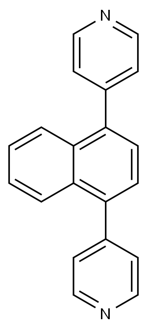 1,4-二(4-吡啶基)萘 结构式