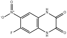 2,3-Quinoxalinedione, 6-fluoro-1,4-dihydro-7-nitro- 结构式