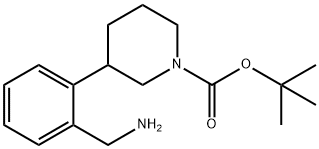 tert-butyl 3-[2-(aminomethyl)phenyl]piperidine-1-carboxylate 结构式