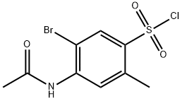 5-bromo-4-acetamido-2-methylbenzene-1-sulfonyl chloride 结构式