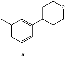 3-Methyl-5-(4-tetrahydropyranyl)bromobenzene 结构式