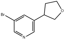 3-Bromo-5-(tetrahydrofuran-3-yl)pyridine 结构式