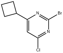 2-Bromo-4-chloro-6-(cyclobutyl)pyrimidine 结构式