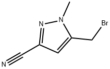 5-溴甲基-1-甲基-3-氰基吡唑 结构式