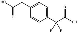 2-[4-(羧基甲基)苯基]-2,2-二氟乙酸 结构式