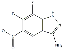 6,7-difluoro-5-nitro-1H-indazol-3-amine 结构式