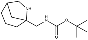 tert-butyl N-({6-azabicyclo[3.2.1]octan-5-yl}methyl)carbamate 结构式