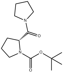 (S)-tert-butyl 2-(pyrrolidine-1-carbonyl)pyrrolidine-1-carboxylate 结构式