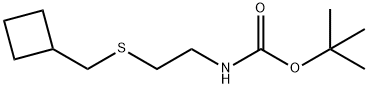 tert-butyl N-{2-[(cyclobutylmethyl)sulfanyl]ethyl}carbamate 结构式