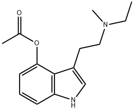 1H-INDOL-4-OL, 3-[2-(ETHYLMETHYLAMINO)ETHYL]-, 4-ACETATE 结构式