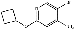 4-Amino-3-bromo-6-(cyclobutoxy)pyridine 结构式