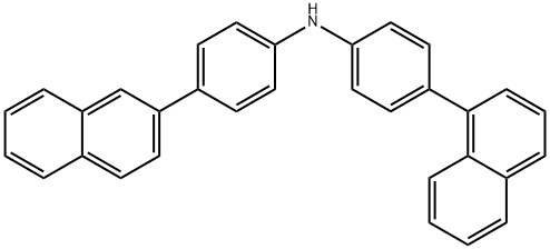 BENZENAMINE, 4-(1-NAPHTHALENYL)-N-[4-(2-NAPHTHALENYL)PHENYL]- 结构式