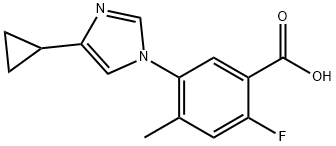 5-(4-环丙基-1H-咪唑-1-基)-2-氟-4-甲基苯甲酸 结构式