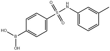 4-(3-甲基苯胺基磺酰基)苯硼酸 结构式