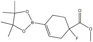 methyl 1-fluoro-4-(4,4,5,5-tetramethyl-1,3,2-dioxaborolan-2-yl)cyclohex-3-enecarboxylate 结构式