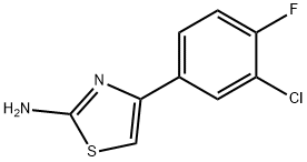 4-(3-氯-4-氟苯基)-1,3-噻唑-2-胺 结构式