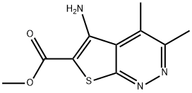 Thieno[2,3-c]pyridazine-6-carboxylic acid, 5-amino-3,4-dimethyl-, methyl ester 结构式