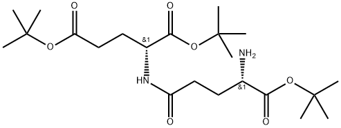 (R)-2-((S)-4-氨基-5-叔丁氧基-5-氧代戊酰胺基)戊二酸二叔丁酯 结构式