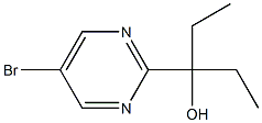 3-(5-溴-2-嘧啶基)-3-戊醇 结构式