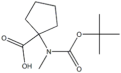 1-{[(叔丁氧基)羰基](甲基)氨基}环戊烷-1-羧酸 结构式